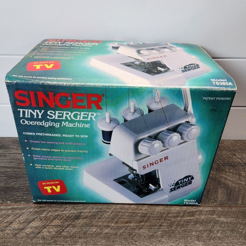 Singer Tiny Serger Overedging Sewing Machine Model TS380A New